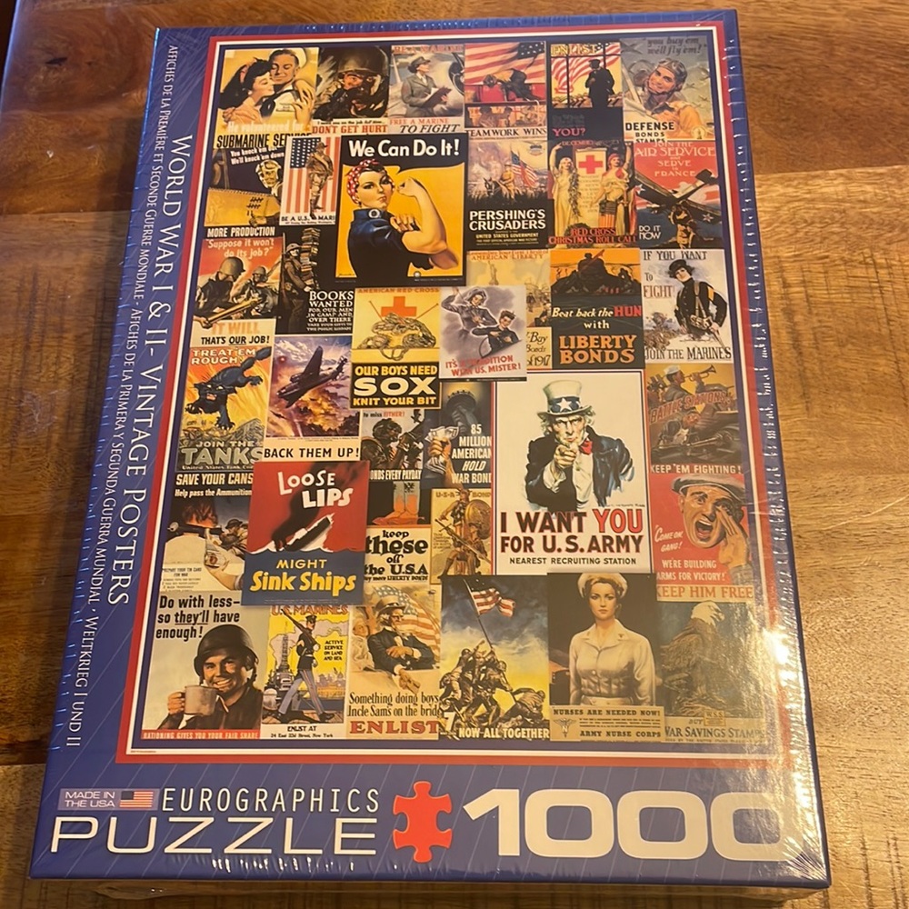Eurographics WWI & II Vintage Poster Puzzle 1000 piece